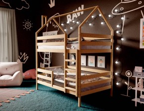 Кровать-домик двухъярусная 80*160 без покраски (без ящиков) в Качканаре - kachkanar.mebel24.online | фото