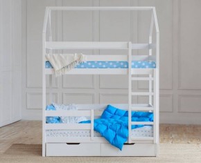 Кровать-домик двухъярусная 80*190 Белый в Качканаре - kachkanar.mebel24.online | фото 5