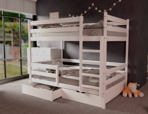Кровать двухъярусная без крыши 80*160 Белый в Качканаре - kachkanar.mebel24.online | фото