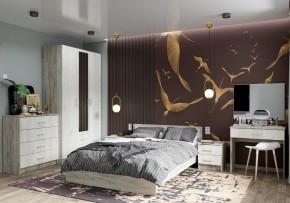 Кровать Гармония КР-602 1400 Дуб крафт серый/Дуб крафт белый в Качканаре - kachkanar.mebel24.online | фото 2