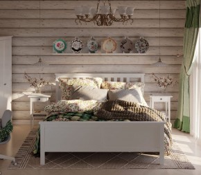 Кровать Кантри двухспальная 180х200, массив сосны, цвет белый в Качканаре - kachkanar.mebel24.online | фото 4