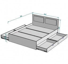 Кровать Ольга L34 (1600) 4 ящика в Качканаре - kachkanar.mebel24.online | фото 2