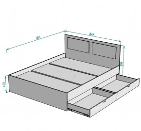 Кровать Ольга L39 (1600) 2 ящика в Качканаре - kachkanar.mebel24.online | фото 2