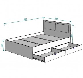 Кровать Ольга L41 (1400) 2 ящика в Качканаре - kachkanar.mebel24.online | фото 2