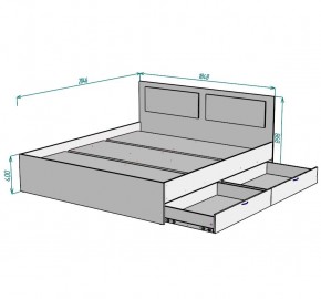 Кровать Ольга L43 (1800) 2 ящика в Качканаре - kachkanar.mebel24.online | фото 2