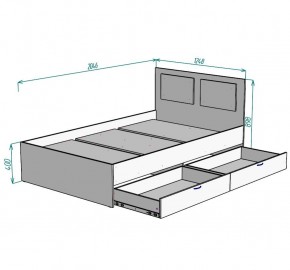 Кровать Ольга L45 (1200) 2 ящика в Качканаре - kachkanar.mebel24.online | фото 2