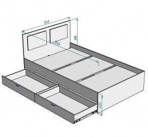 Кровать Ольга L46 (1200) 2 ящика в Качканаре - kachkanar.mebel24.online | фото 2