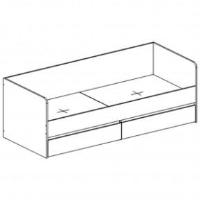 Кровать с 2 ящиками "Бьянко" 800х2000 в Качканаре - kachkanar.mebel24.online | фото 3