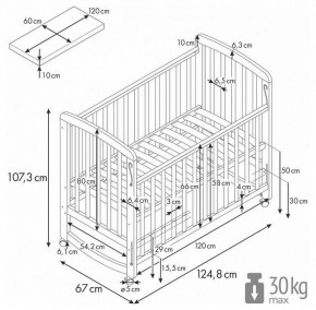 Кроватка Polini Kids Simple 304 в Качканаре - kachkanar.mebel24.online | фото 9