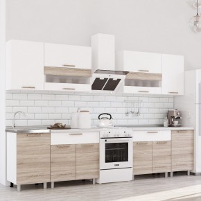 Кухня Айсбери 2.4 м (Белый/Дуб Сонома) в Качканаре - kachkanar.mebel24.online | фото