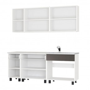 Кухня Дакота 2,0 (бетон пайн/графит) в Качканаре - kachkanar.mebel24.online | фото 2