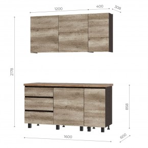 Кухня Энигма 1.6 м (венге/дуб каньон) в Качканаре - kachkanar.mebel24.online | фото 5