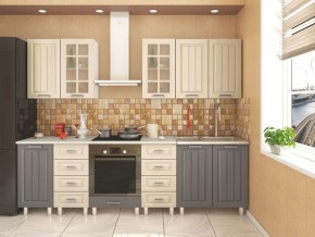 Кухня модульная Луксор серый-кремовый в Качканаре - kachkanar.mebel24.online | фото 3
