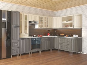 Кухня модульная Луксор серый-кремовый в Качканаре - kachkanar.mebel24.online | фото 4