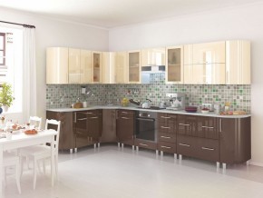 Кухня Танго модульная шоколад-ваниль в Качканаре - kachkanar.mebel24.online | фото 1