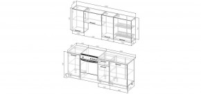 Кухонный гарнитур Белый Глянец 2000 (Стол. 26мм) в Качканаре - kachkanar.mebel24.online | фото 2