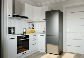 Кухонный гарнитур Белый Глянец 2200*1000 (Стол. 26мм) в Качканаре - kachkanar.mebel24.online | фото 1