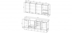 Кухонный гарнитур Белый Глянец 2200 h950 (Стол. 26мм) в Качканаре - kachkanar.mebel24.online | фото 2