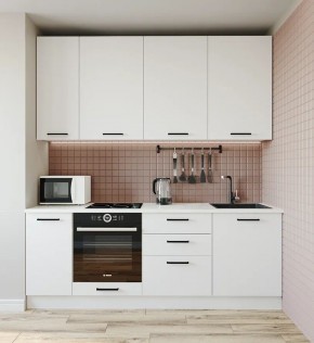 Кухонный гарнитур Белый Глянец 2200 h950 (Стол. 38мм) в Качканаре - kachkanar.mebel24.online | фото 1