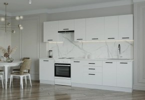 Кухонный гарнитур Белый Глянец 3000 (Стол. 38мм) в Качканаре - kachkanar.mebel24.online | фото