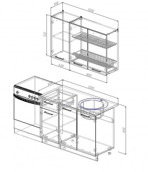 Кухонный гарнитур Бланка 1200 (Стол. 26мм) в Качканаре - kachkanar.mebel24.online | фото 2