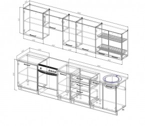 Кухонный гарнитур Бланка 3000 (Стол. 26мм) в Качканаре - kachkanar.mebel24.online | фото 2