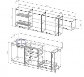 Кухонный гарнитур Жемчуг 2550 (Стол. 38мм) в Качканаре - kachkanar.mebel24.online | фото 2