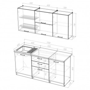 Кухонный гарнитур Лира Экстра 1700 в Качканаре - kachkanar.mebel24.online | фото 4