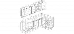 Кухонный гарнитур Меренга 2600*1600 (Стол. 26мм) в Качканаре - kachkanar.mebel24.online | фото 2