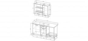 Кухонный гарнитур Санторини 1600 (Стол. 38мм) в Качканаре - kachkanar.mebel24.online | фото 2