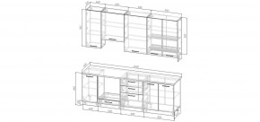 Кухонный гарнитур Санторини 2400 h950 (Стол. 38мм) в Качканаре - kachkanar.mebel24.online | фото 2