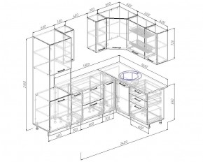 Кухонный гарнитур угловой Дели 2400*1600 (Стол. 26мм) в Качканаре - kachkanar.mebel24.online | фото 2