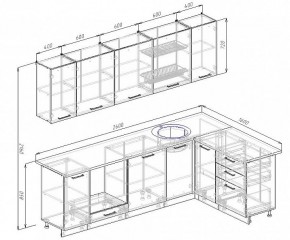 Кухонный гарнитур угловой Графика 2600х1600 (Стол. 38мм) в Качканаре - kachkanar.mebel24.online | фото 2