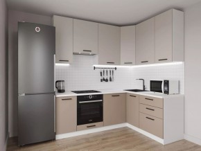 Кухонный гарнитур угловой Каппучино 2200*1600 h 950 (Стол. 38мм) в Качканаре - kachkanar.mebel24.online | фото 1