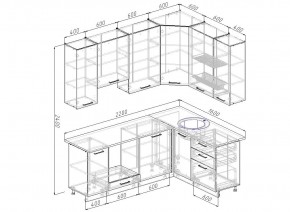 Кухонный гарнитур угловой Латте 2200х1600 (Стол. 38мм) в Качканаре - kachkanar.mebel24.online | фото 2