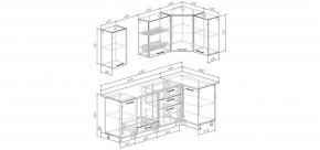 Кухонный гарнитур угловой Смоки 2200*1000 (Стол. 38 мм) в Качканаре - kachkanar.mebel24.online | фото 2