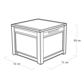 Квадратный сундук Cube Rattan 208 л в Качканаре - kachkanar.mebel24.online | фото 5