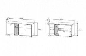 ЛАНС Комод К101 (дуб бунратти/графит) в Качканаре - kachkanar.mebel24.online | фото 4