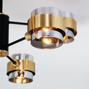 Люстра на штанге Eurosvet Arcada 70127/6 черный/дымчатый в Качканаре - kachkanar.mebel24.online | фото 4