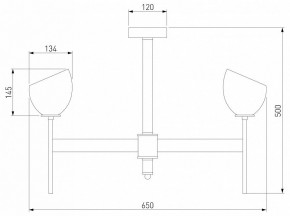 Люстра на штанге Eurosvet Arrista 60130/6 латунь Smart в Качканаре - kachkanar.mebel24.online | фото 2