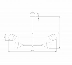 Люстра на штанге Eurosvet Calyx 60168/6 латунь в Качканаре - kachkanar.mebel24.online | фото 3