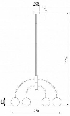 Люстра на штанге Eurosvet Cenacolo 30179/4 черный в Качканаре - kachkanar.mebel24.online | фото 3