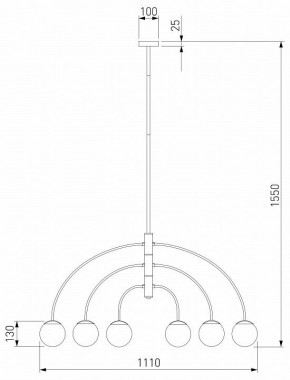 Люстра на штанге Eurosvet Cenacolo 30179/6 черный в Качканаре - kachkanar.mebel24.online | фото 3