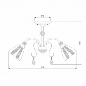 Люстра на штанге Eurosvet Floranse 30155/5 античная бронза в Качканаре - kachkanar.mebel24.online | фото 3