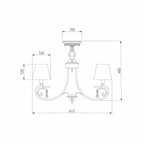 Люстра на штанге Eurosvet Incanto 60069/5 серебро в Качканаре - kachkanar.mebel24.online | фото 6