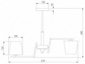 Люстра на штанге Eurosvet Ozark 60149/6 латунь в Качканаре - kachkanar.mebel24.online | фото 4