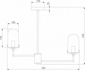 Люстра на штанге Eurosvet Pluto 60156/8 хром в Качканаре - kachkanar.mebel24.online | фото 4