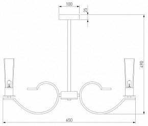 Люстра на штанге Eurosvet Rosher 60141/6 хром в Качканаре - kachkanar.mebel24.online | фото 2