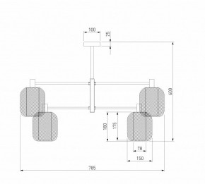Люстра на штанге Eurosvet Voile 30191/6 черный в Качканаре - kachkanar.mebel24.online | фото 3