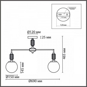 Люстра на штанге Lumion Vivien 6580/5C в Качканаре - kachkanar.mebel24.online | фото 4